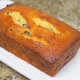 A bright citrus dessert with plump blueberries